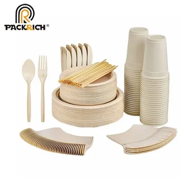 Lífbrjótanlegur Bagasse brúðkaupsborðbúnaður